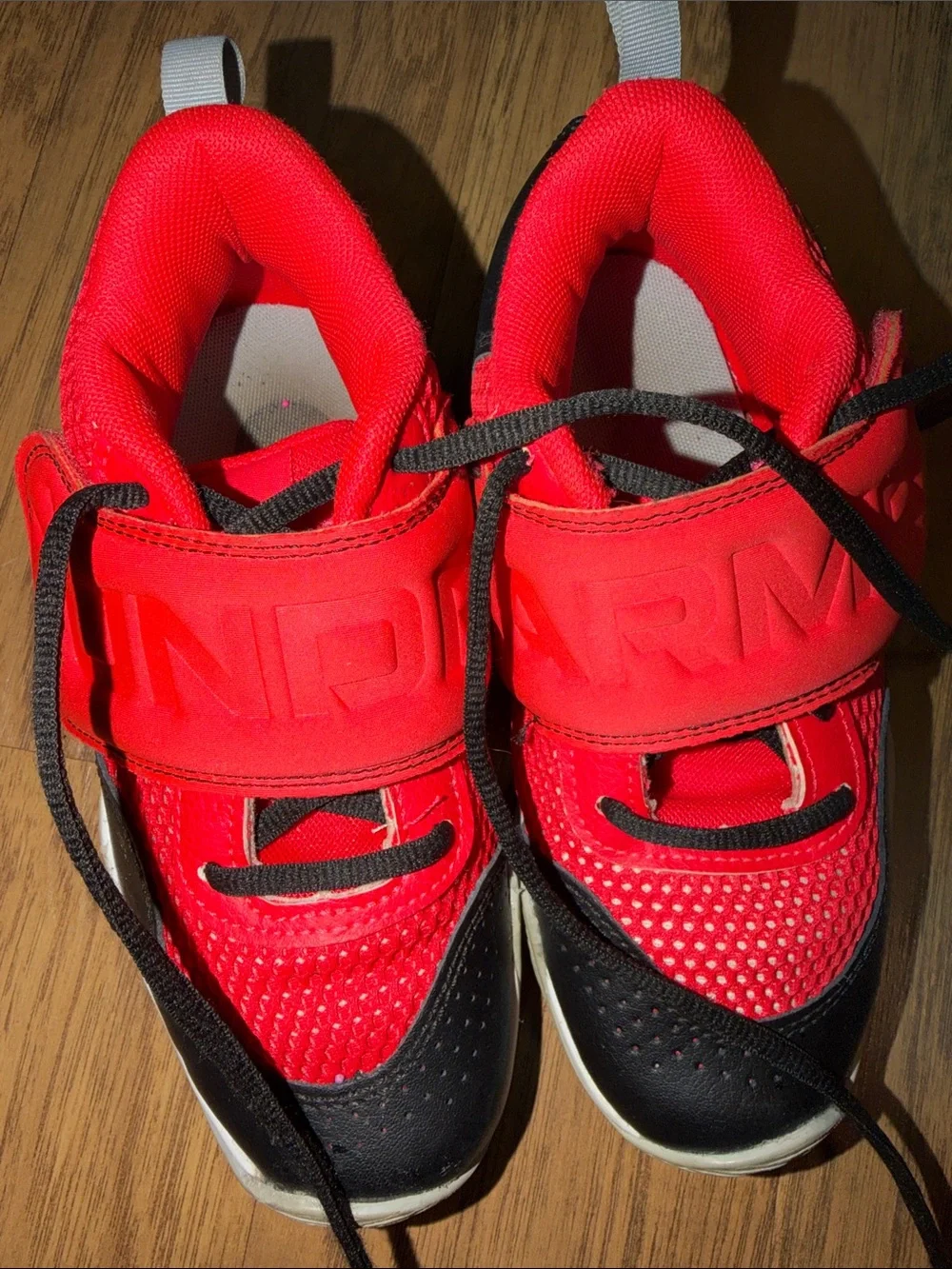 Under Armour Kids Red and Black Slip-On Athletic Sneakers